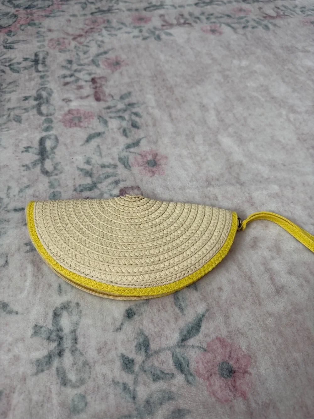 Janie and Jack Yellow Citrus Half-Moon Wristlet